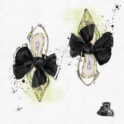 Prada Butterfly illustration fashion