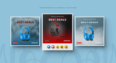 Headphone - Social Media Post Design - Creasions social media post design