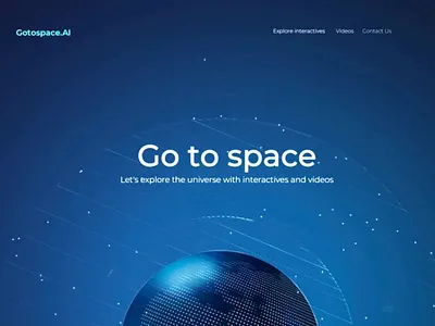 Go to space - Visual design - 3D animation 3d 3d animation animation motion graphics spline ui uiux user interface visual design web design