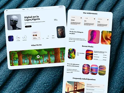 An Art Website art design lagos lightmode ui ux webdesign website