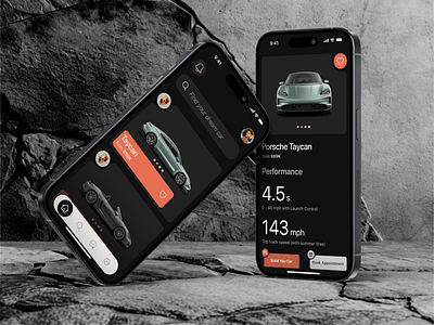 Modern Car Dealership App android car design ios mobile ui