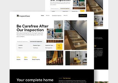 Home Inspection Website UI/UX Design adobexd branding darkmode design figma homeinspection illustration landingpage lightmode logo sketch trending ui uiux ux viral webapp website