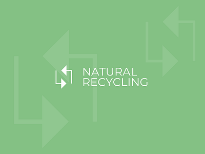 NATURAL RECYCLING company design icon letter n lettermark loho monogram natural negative space recycling