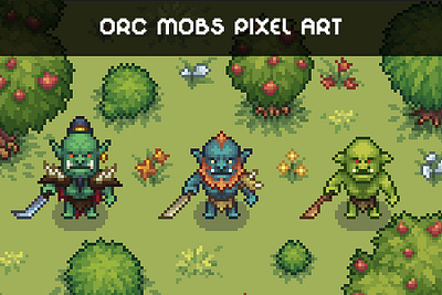 Free Top-Down Orc Game Character Pixel Art 2d asset assets character fantasy game game assets gamedev indie indie game monster monsters orc orcs rpg sprite sprites spritesheet spritesheets top down