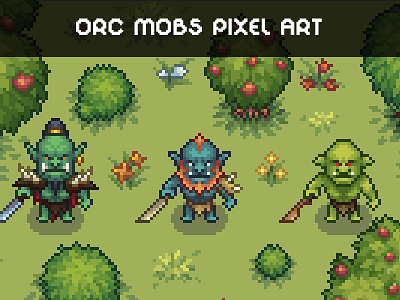 Free Top-Down Orc Game Character Pixel Art 2d asset assets character fantasy game game assets gamedev indie indie game monster monsters orc orcs rpg sprite sprites spritesheet spritesheets top down