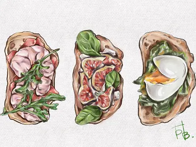 Three toasts illustration