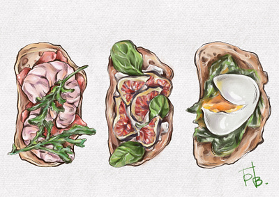 Three toasts illustration