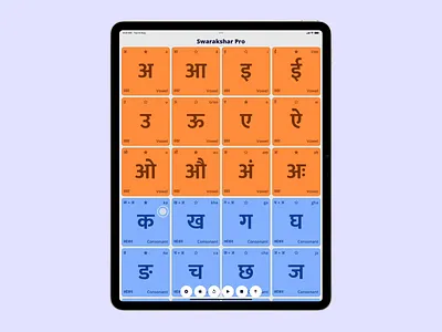 Swarakshar: Learn alphabets with automated self guided interface alphabets automation barakhadi consonant design devanagari hindi ipad iphone language learn linguistic mac marathi motion graphics sanskrit script ui ux vowel