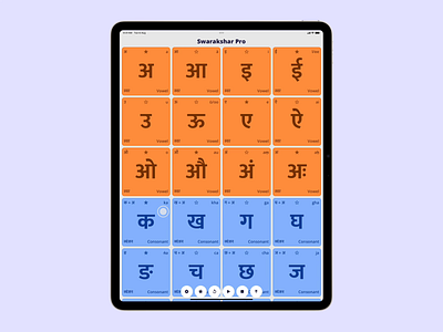 Swarakshar: Learn alphabets with automated self guided interface alphabets automation barakhadi consonant design devanagari hindi ipad iphone language learn linguistic mac marathi motion graphics sanskrit script ui ux vowel