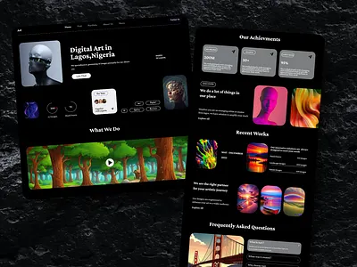 Dark Mode for The Art Website ai aiart art dark darkmode design ui uidesign userinterface ux