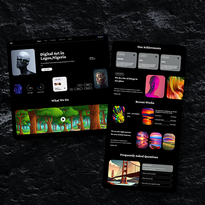 Dark Mode for The Art Website ai aiart art dark darkmode design ui uidesign userinterface ux