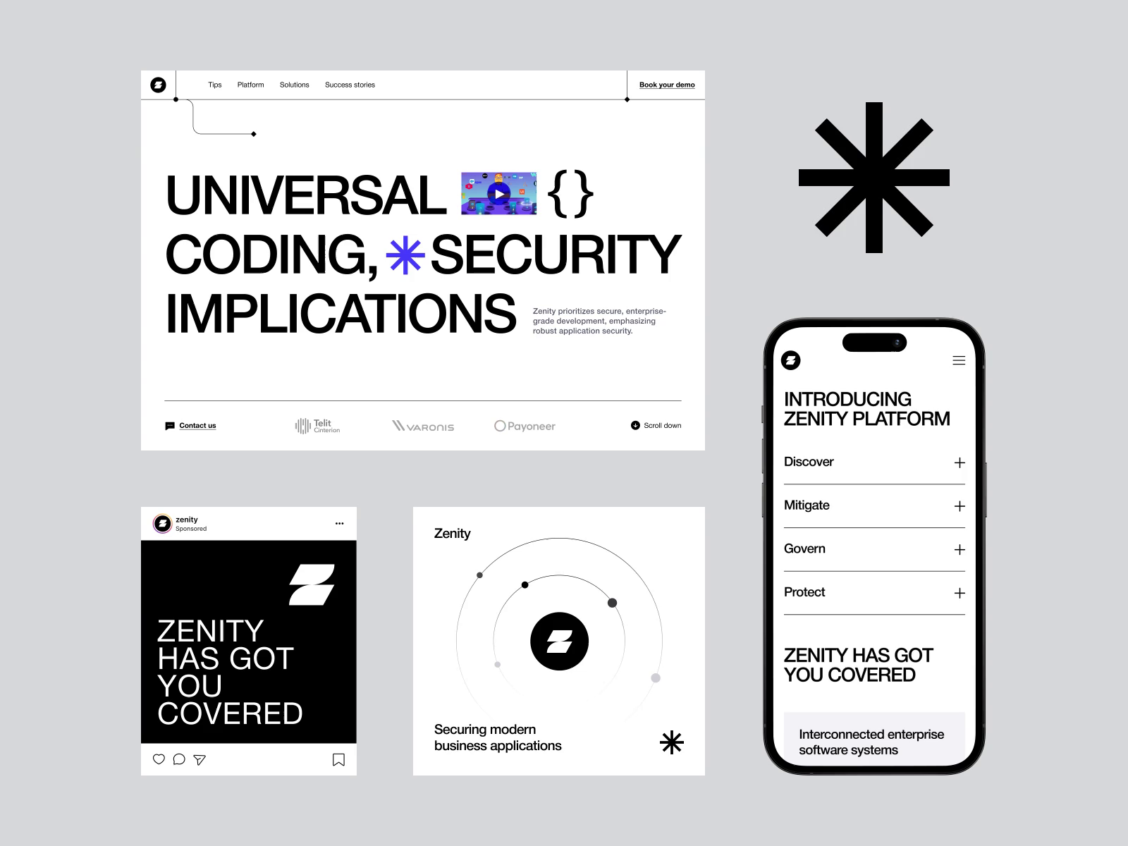 Example of Zenity Website/Mobile App/Branding