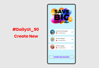 #DailyUI - #090 - Create New graphic design ui