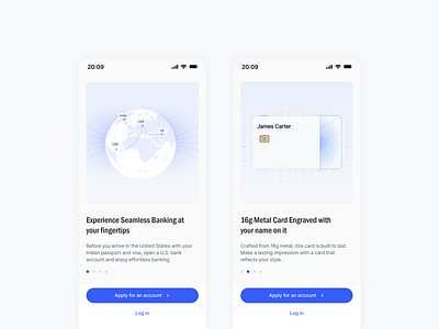 Onboarding Screens app design figma fintech graphic design illustration minimal mobile onboarding ui ux uxdesign