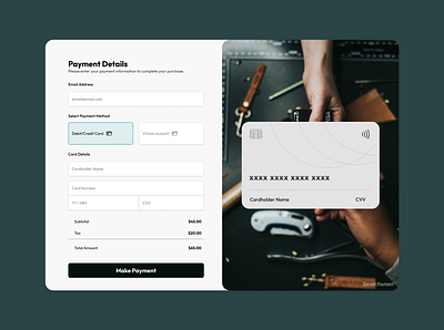 Credit Card Checkout dailyui ui ux