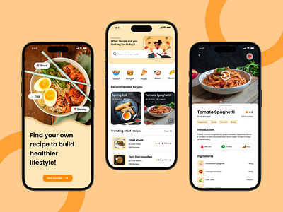 Recipe App Design app design food app food design recipe recipe app recipe design ui ux ux design