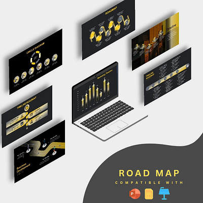 Road Map Infographics- PowerPoint Template