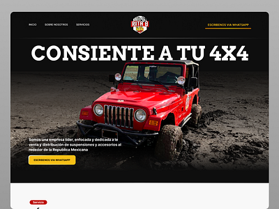 4x4 workshop website 4x4 graphic design homepage jeep motion graphics ui website