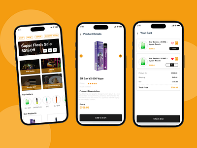 Find online vape App Design app design figma uxui design