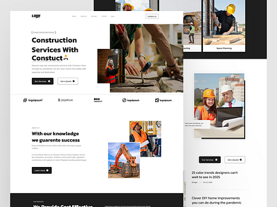 Construct Landing Page Design - Construction Website building design construction business construction company construction design construction landing page construction portfolio construction solutions construction web