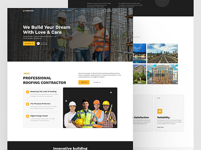 Construction Landing Page Design construction business construction design construction landing page construction layout construction solutions construction web construction website