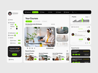 Online Courses Platform UI UX Design app courses dashboard design inspiration mobile app ui ux website