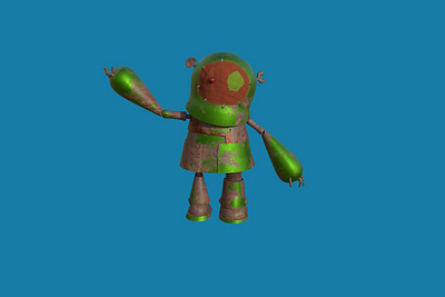 Garbage Robot 3d art character design game art