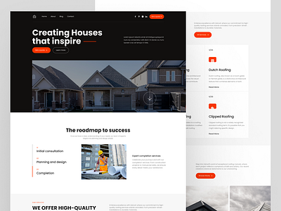 Landing Page Design For Building Houses construction business construction company construction design construction industry construction landing page construction layout construction portfolio construction ui construction website