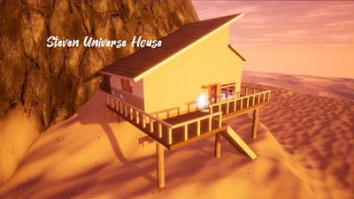 Beach House from Steven Universe 3d art game art