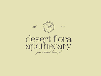 Desert Flora Apothecary Primary Logo branding design graphic design logo vector