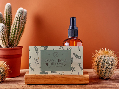 Desert Flora Apothecary Business Card Mockup branding design graphic design illustration logo