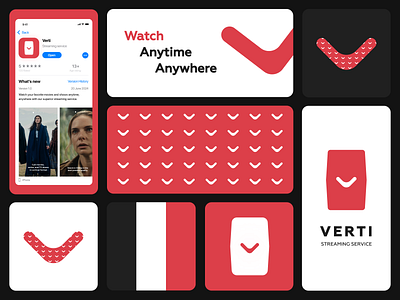 Verti - Naming | Branding | Logo | Identity | App Design app app design branding cinema design graphic design identity illustration logo logotype stream typography ui ux vector