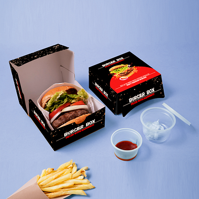 Burger Box Mockup Free PSD File burger box free psd file graphic design mockups