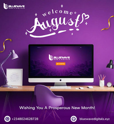 Happy New Month August august flyer branding design flyer flyer design graphic design happy new month happy new month august logo new month banner new month design new month flyer vector