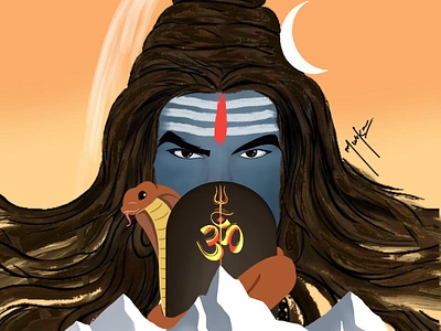 Har Har Mahadev! apple music artist design details elements graphic design illustration poster song release spotify