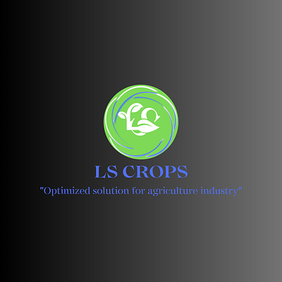 LS CROPS logo graphic design logo