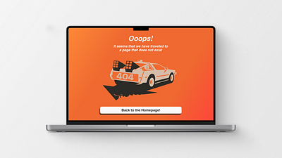 DailyUI #008 - 404 Page Design 008 404 backtothefuture dailyui error graphic design orange