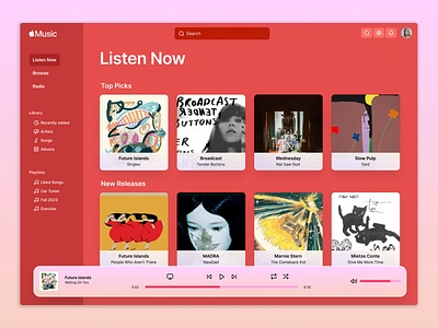 Apple Music Design apple design desktop mac music pc redesign ui ux web