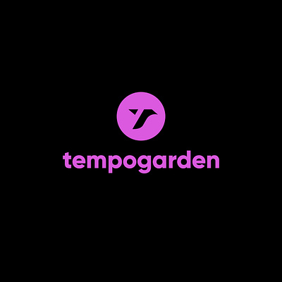 Tempogarden hummingbird/T monogram logo brand identity logo animation monogram logo negative space logo t brand t logo t monogram