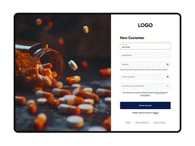 Sign Up Page e commerce health tech sign up page ui ui design web design website
