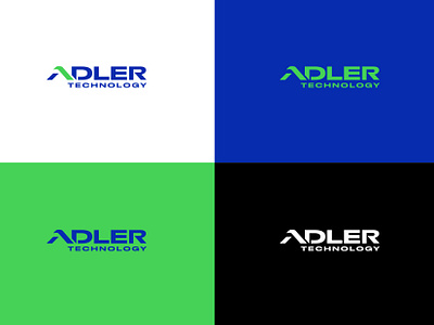 Adler Technology blue logo branding graphic design logo logo inspiration logotype tech branding typography