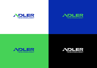 Adler Technology blue logo branding graphic design logo logo inspiration logotype tech branding typography