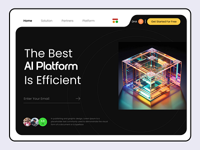 The Best AI Platform Website ai ai header ai llm ai model ai platform ai startup ai streaming ai website al website hero design digital ai service hero section machine learning saas website ui uiux web app website website design website hero