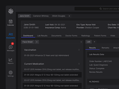 Medical Dashboard app clinical dashboard dashboard ehr health dashboard health tech healthcare interaction management medical medical dashboard medical ui medtech patient records product design responsive saas ui ux web app