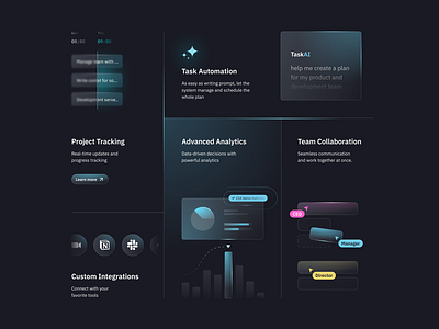 Feature highlight feature gradient icon illustration product design ui ux web design website