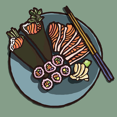 Japanese food illustration illustration japanese food photoshop