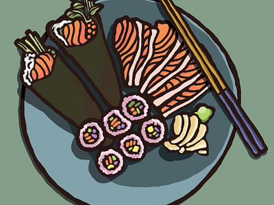 Japanese food illustration illustration japanese food photoshop