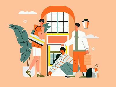 小园素作品 | 台历封面插画设计 | UI运营插画设计 design flat illustration vector