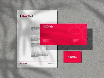 Nona- Brand Guidelines - Stationery (Mockup) brand identity brandbook brandguideline branding company fashion branding fashionbrand guideline logo symbol visual identity