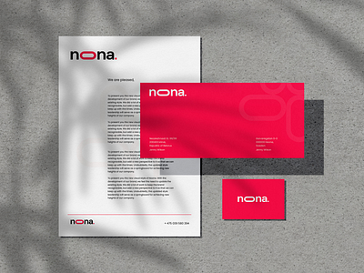 Nona- Brand Guidelines - Stationery (Mockup) brand identity brandbook brandguideline branding company fashion branding fashionbrand guideline logo symbol visual identity